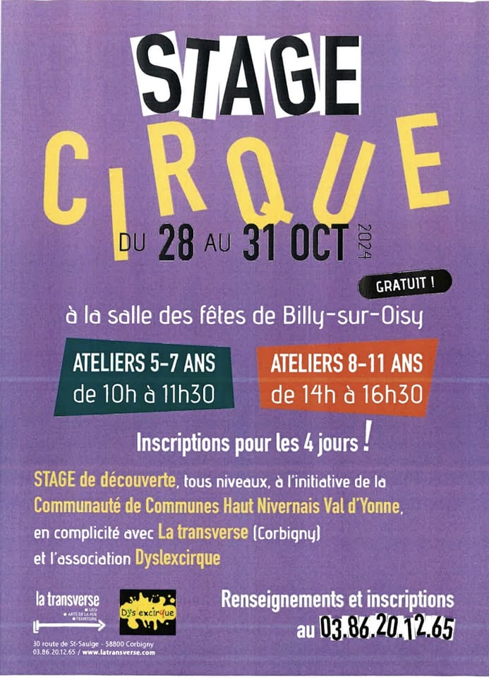 atelier cirque billy