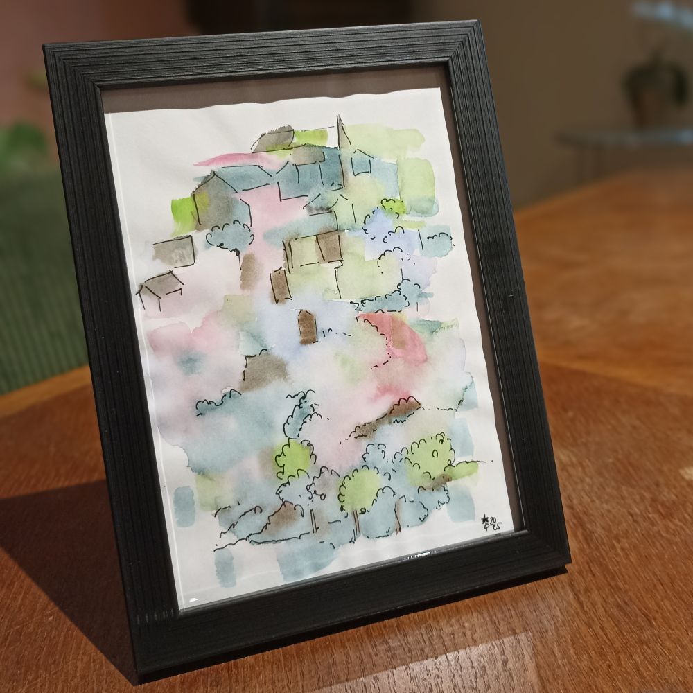 tableau réalisé à partir de la peinture intuitive