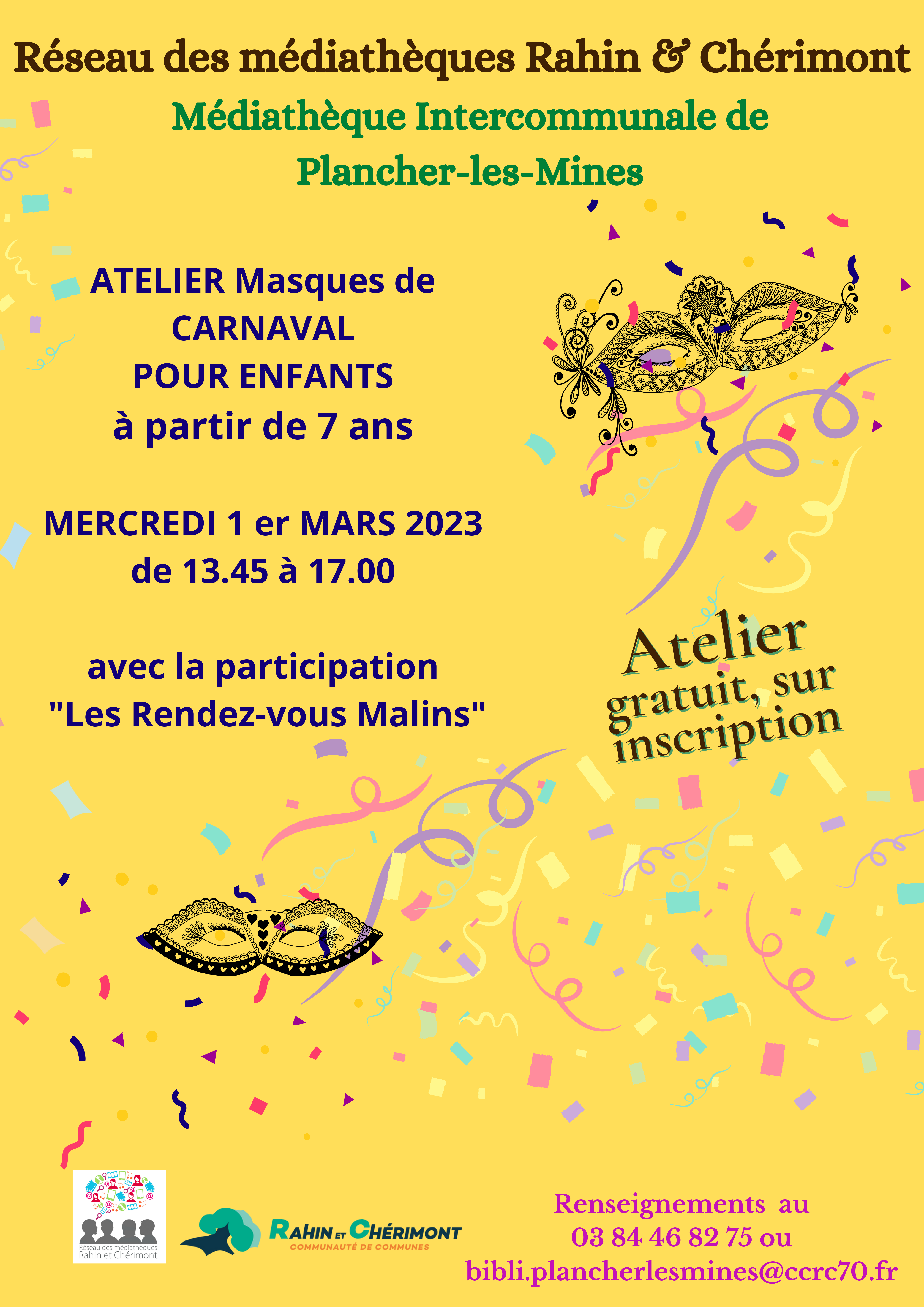 atelier masques carnaval