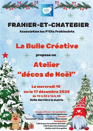 Atelier de Noël avec La Bulle Créative