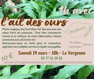 1 heure avec l'ail des ours