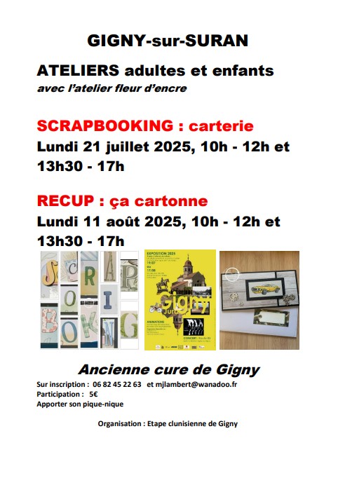 ateliers créatifs gigny