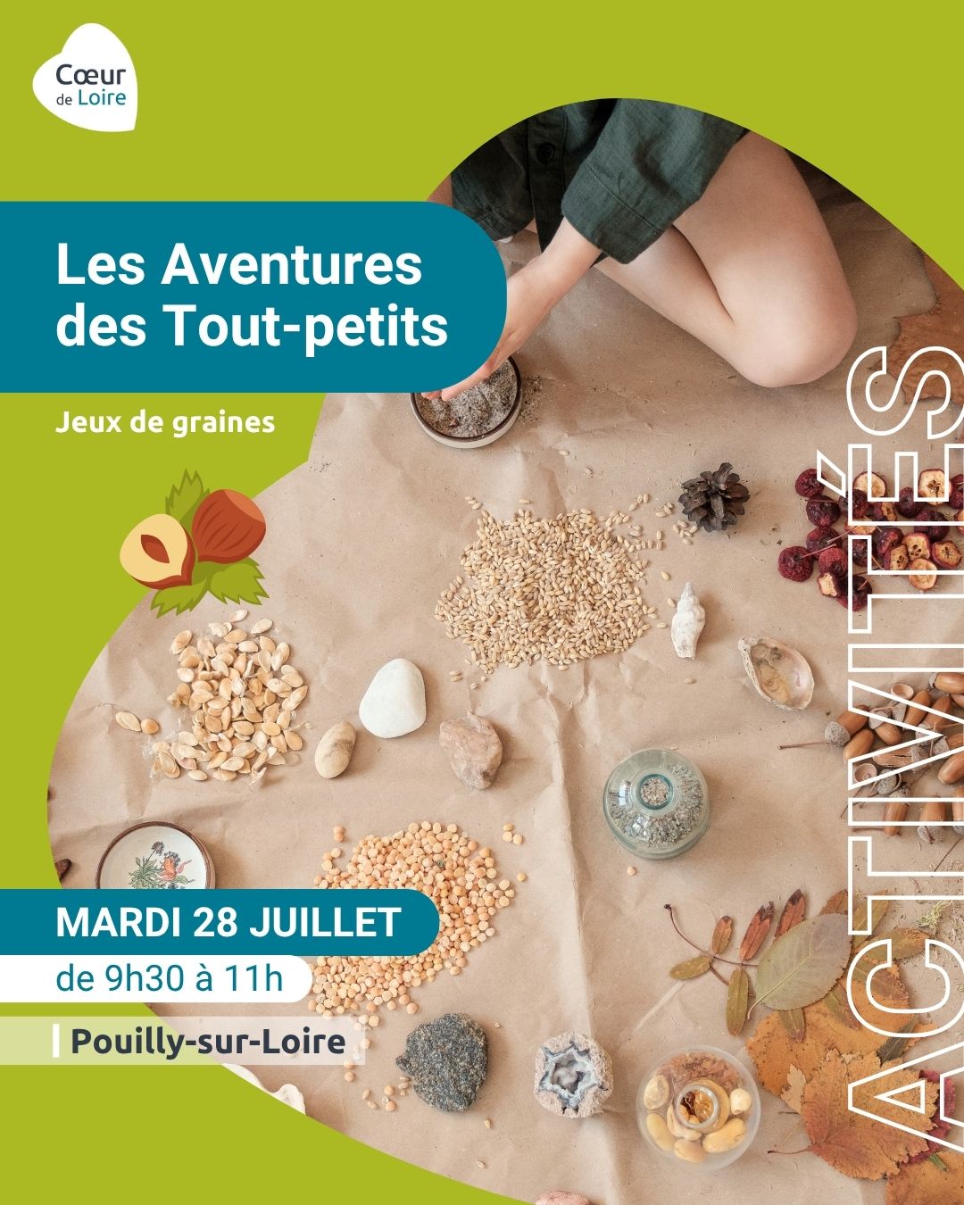 Les Aventures des Tout-petits - matinée nature pour les moins de 6 ans - spéciale "Jeux de graines"
