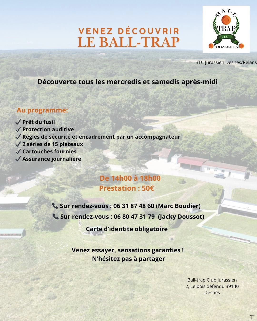 FORFAIT DÉCOUVERTE BALL TRAP