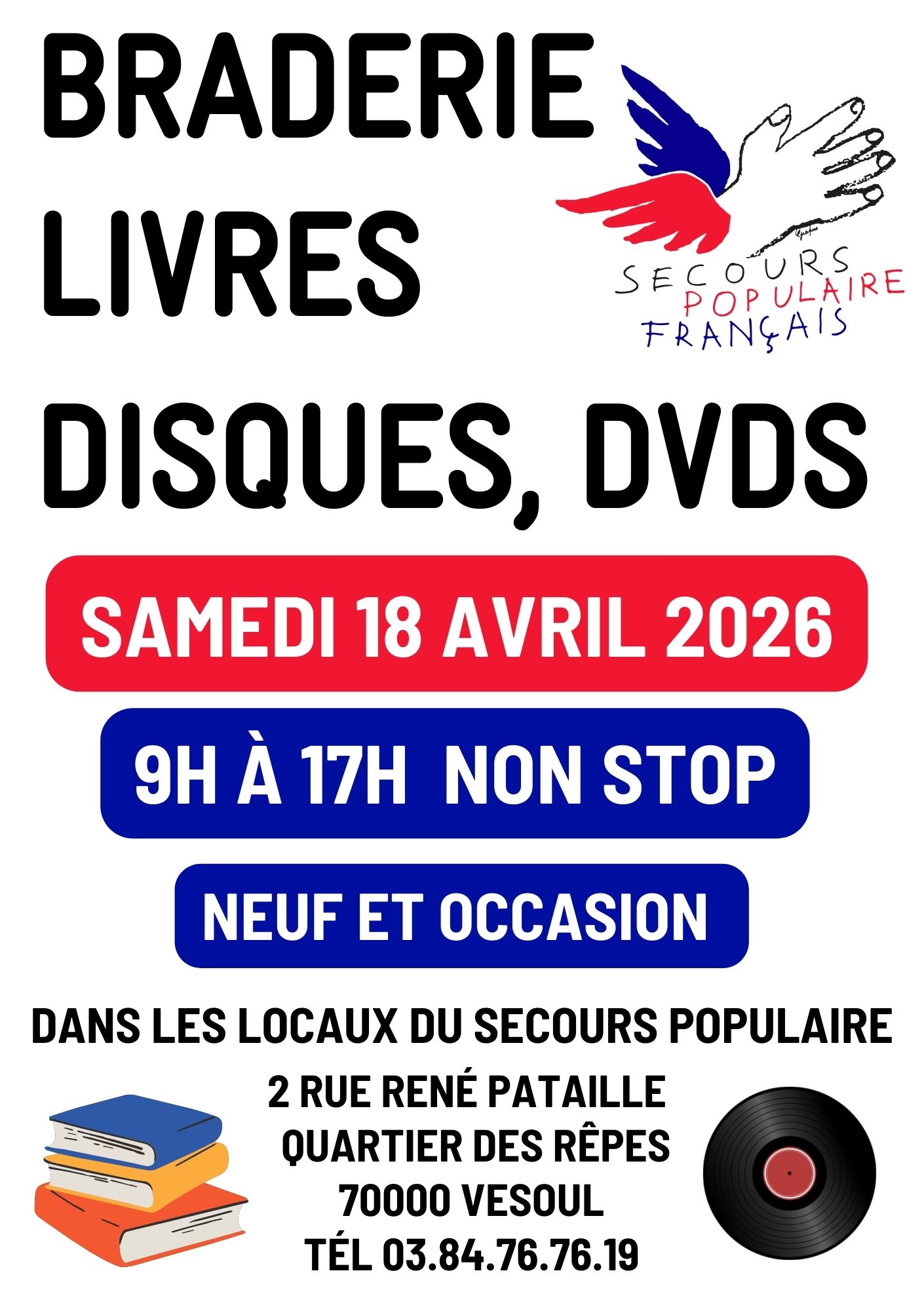 Braderie Livres, Disques, Dvd's