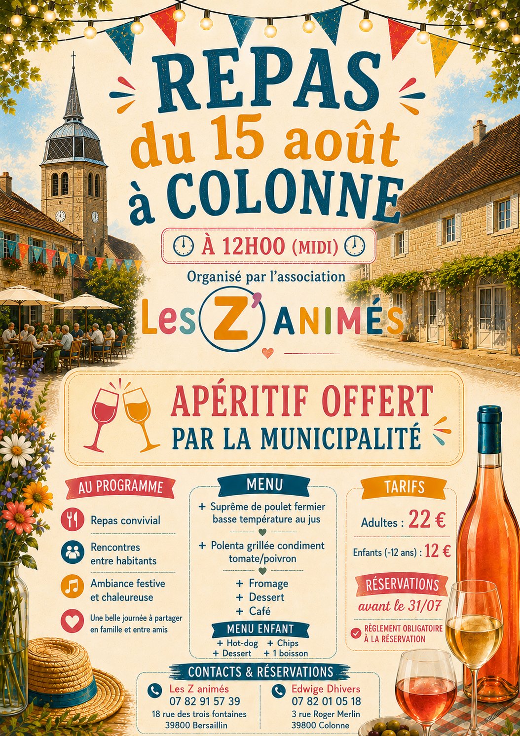 Repas du 15 aout