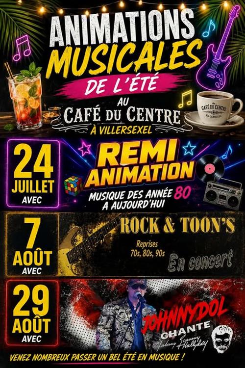Animations musicales de l'&eacute;t&eacute; au Caf&eacute; du Centre 