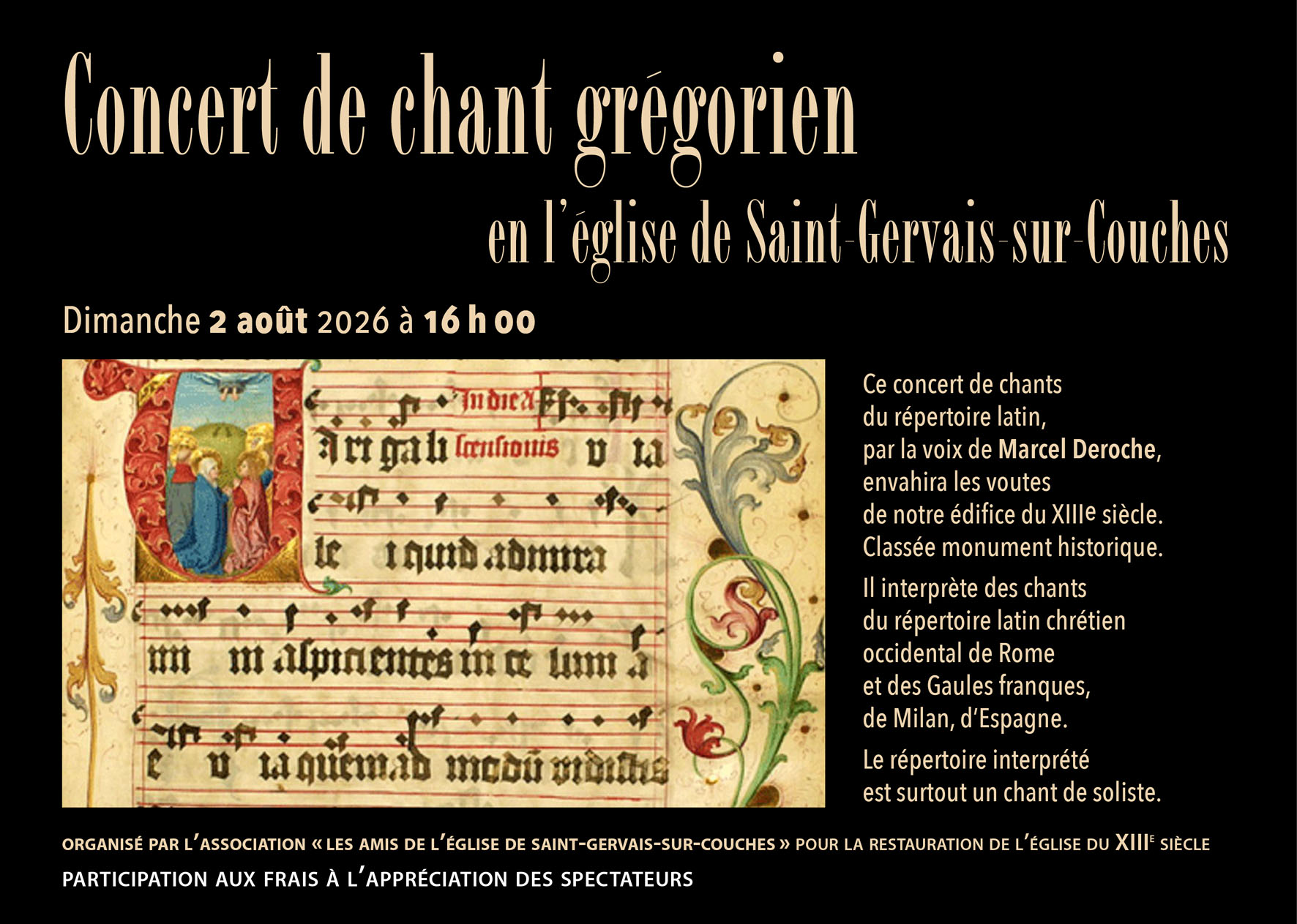 Concert de chant grégorien