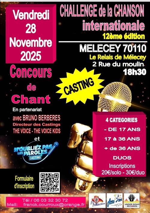 Casting concours de chant 