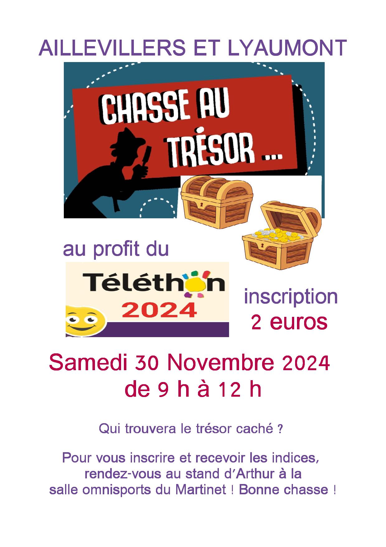 chasse au trésor Téléthon 2024