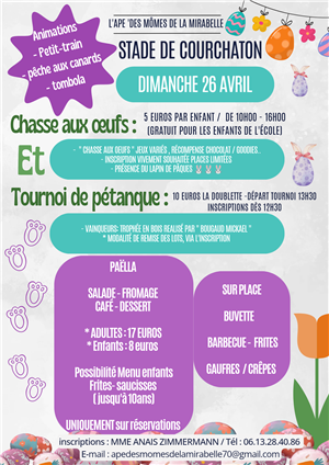 Chasse aux œufs et tournoi de pétanque