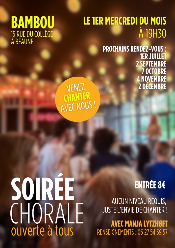 Soirée chorale participative au Bambou à Beaune
