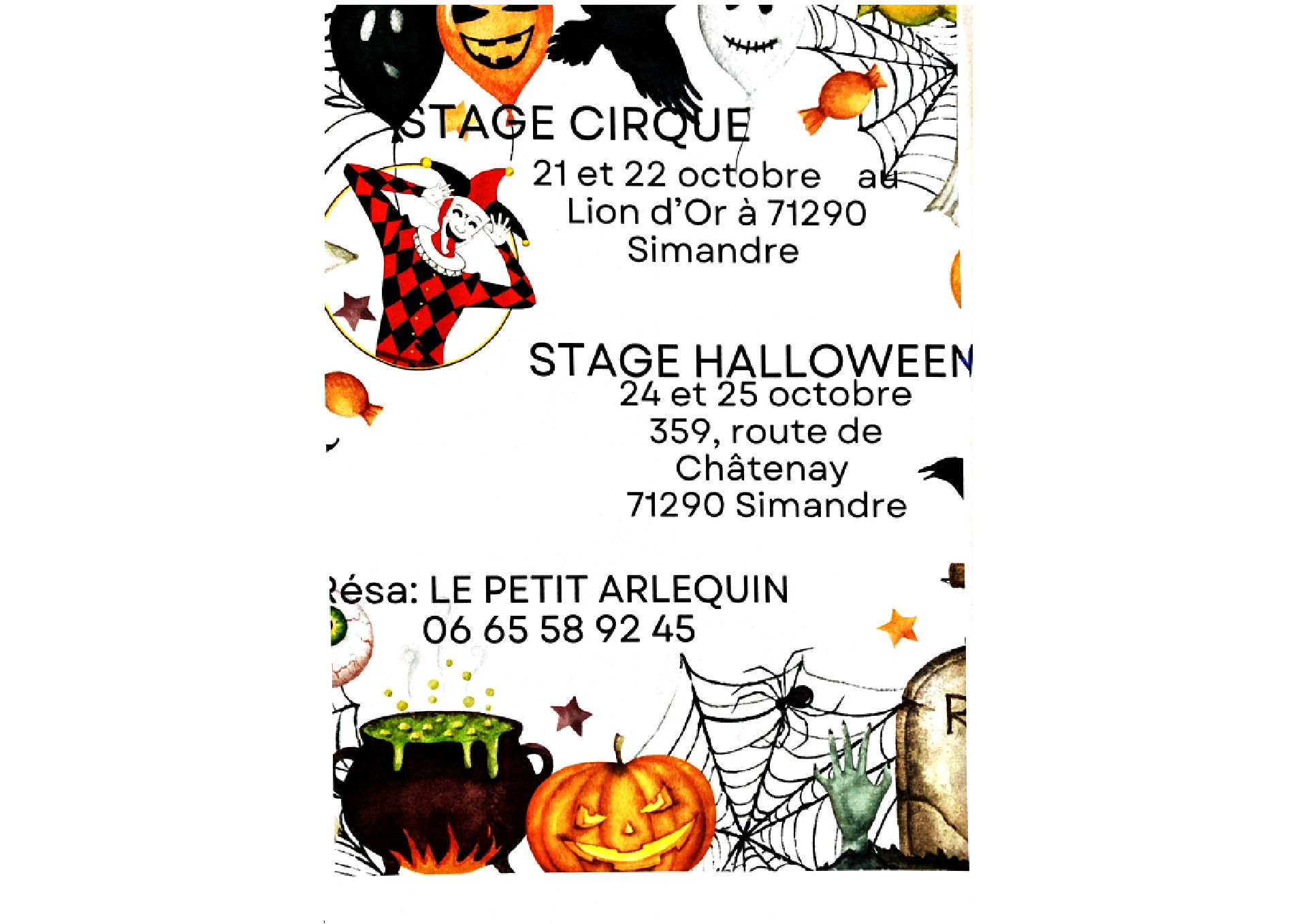 Stage Cirque Halloween