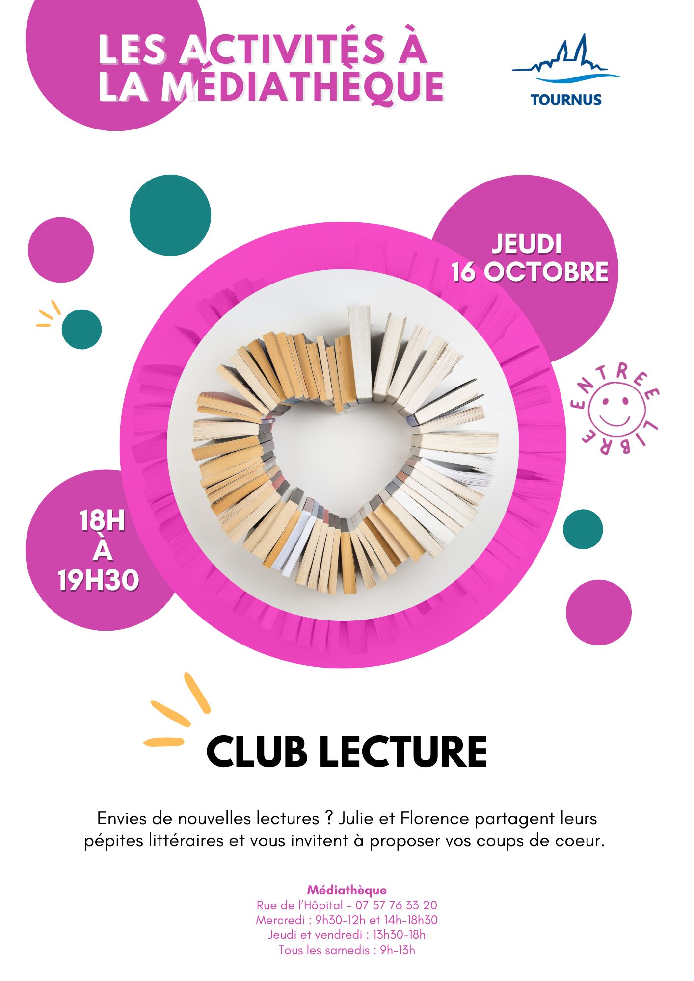 Activités septembre-décembre 2025 - club lecture