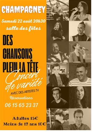 Concert de variété " Des chansons plein la tête"