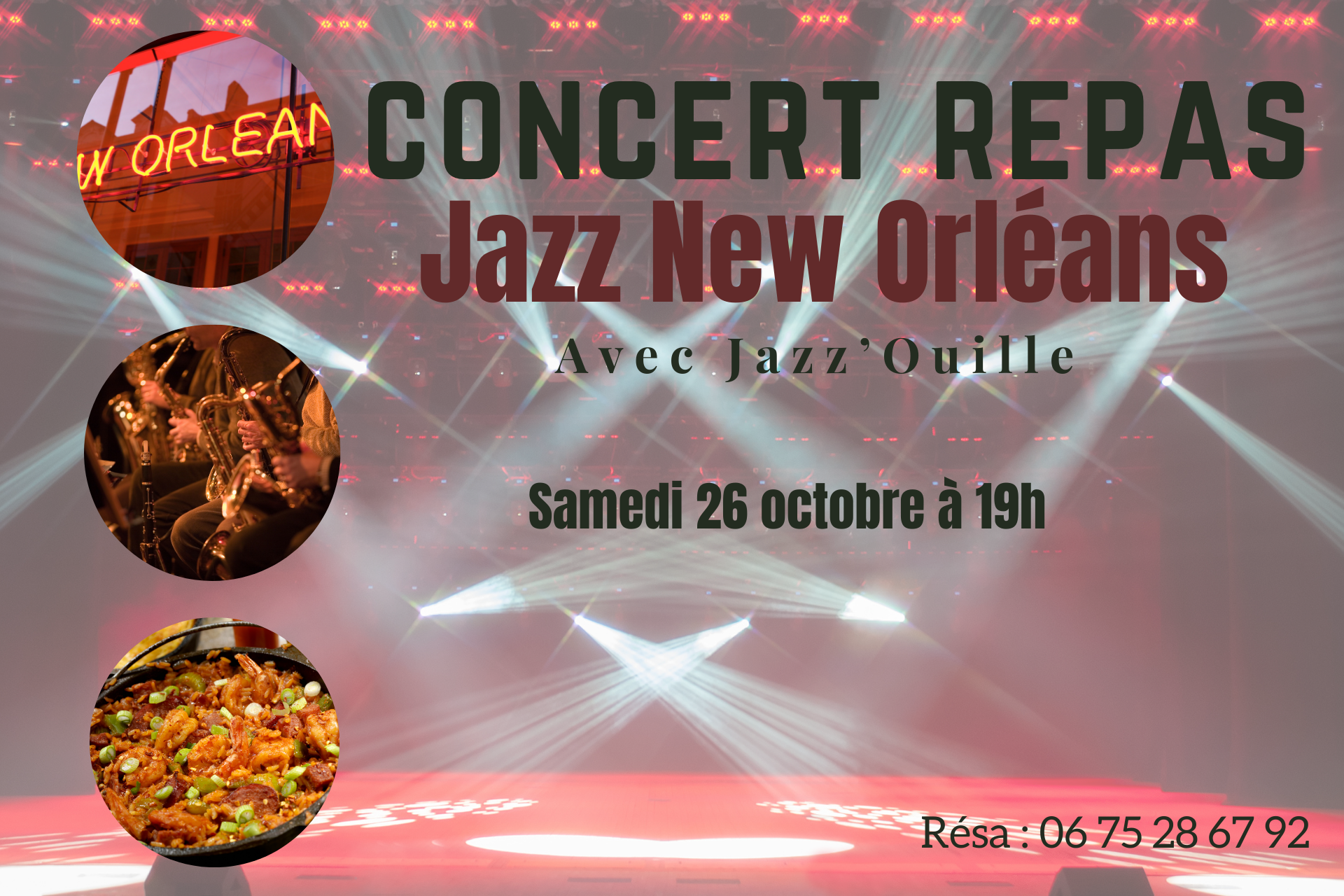 Concert repas avec Jazz New Orlans