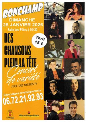 Concert de variété " Des chansons plein la tête"