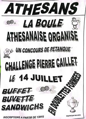 Concours de pétanque "Challenge Pierre CAILLET"