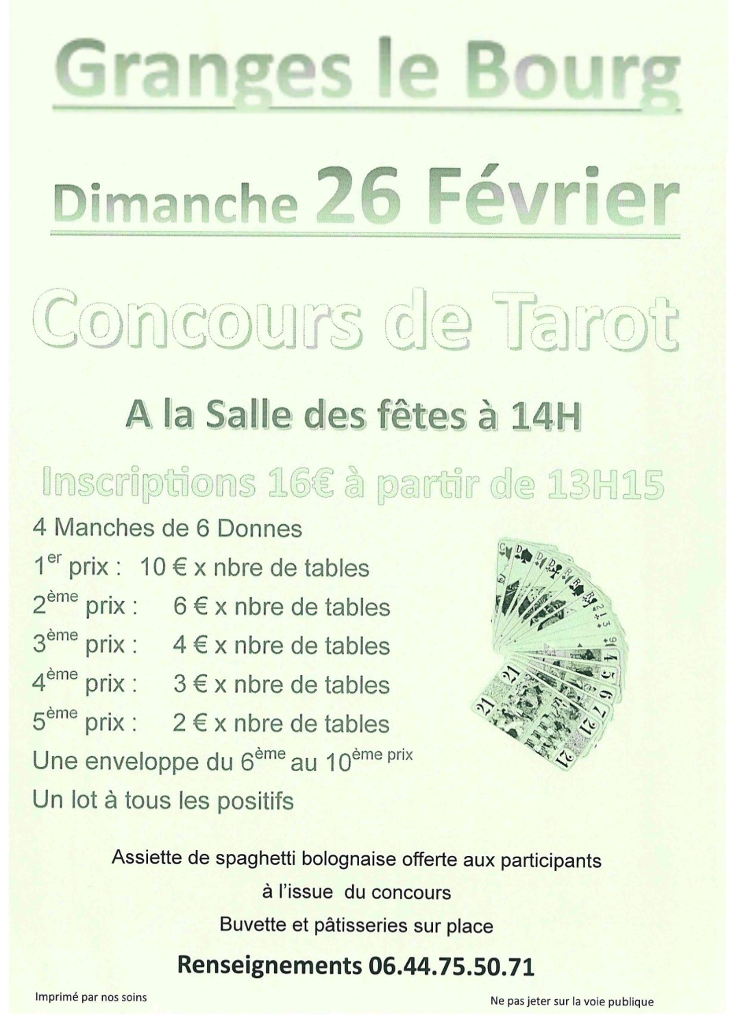 concours de tarot GLB 26 février