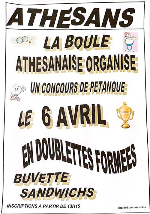 Concours de p&eacute;tanque