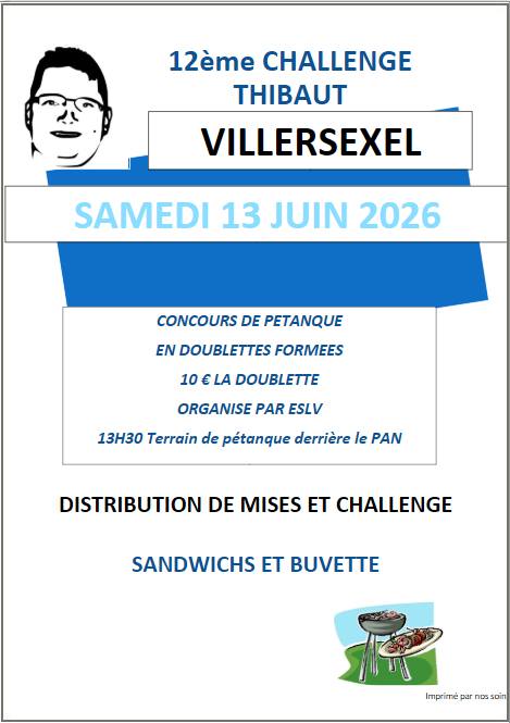 Concours de p&eacute;tanque "Challenge THIBAUT" 
