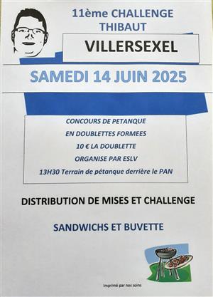 Concours de pétanque "Challenge THIBAUT" 