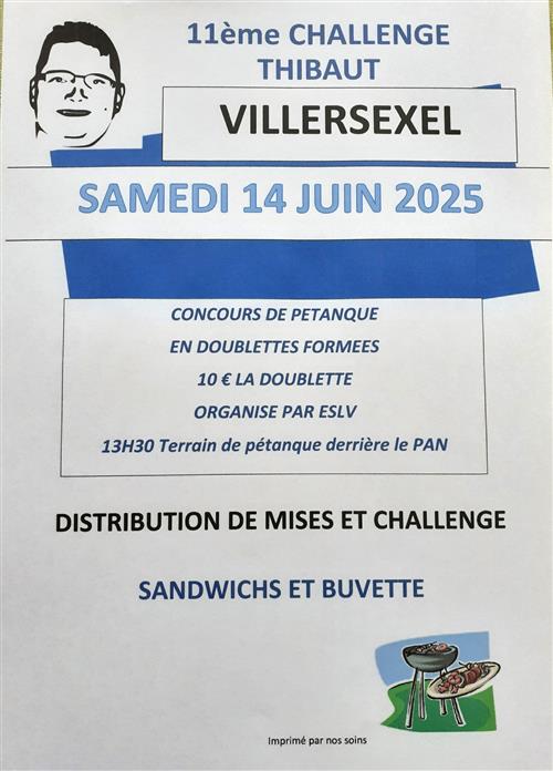 Concours de pétanque "Challenge THIBAUT" 