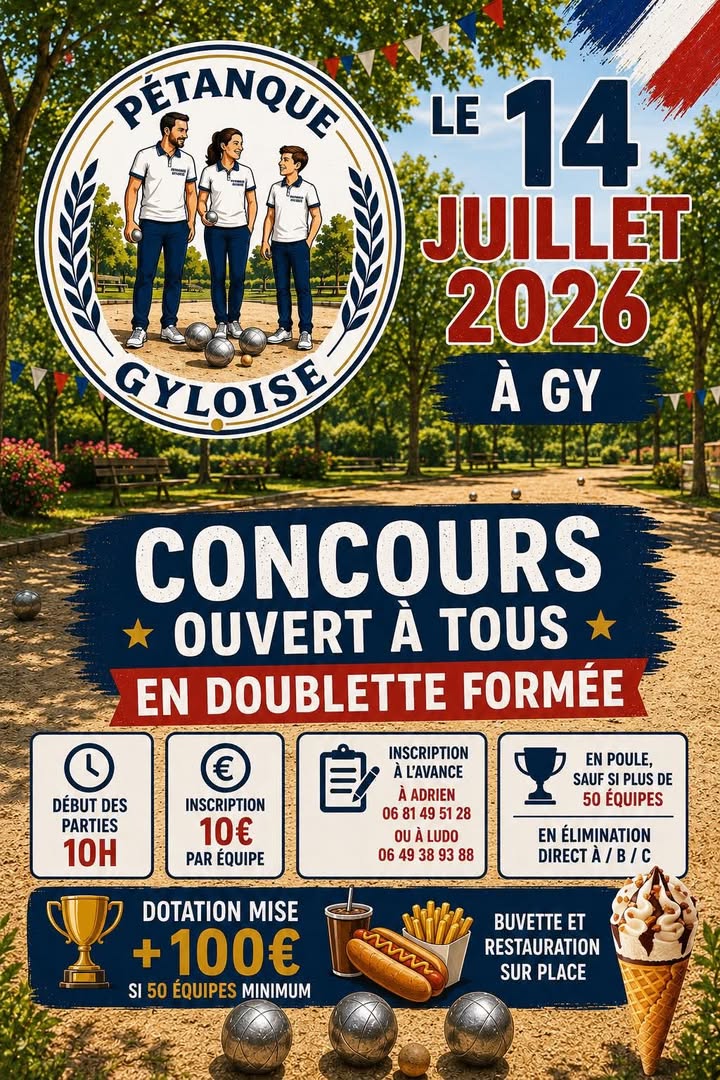 Concours pétanque à Gy