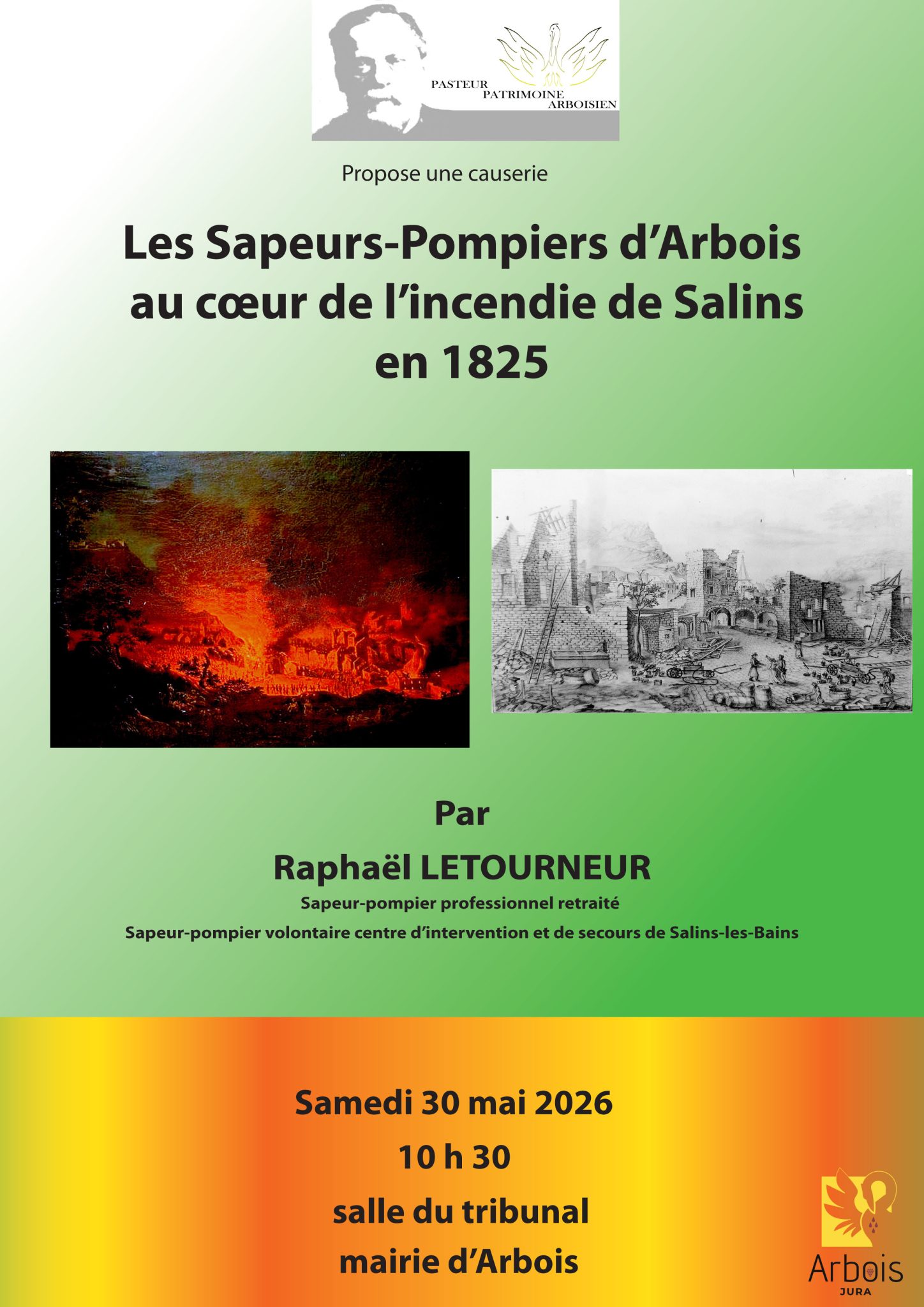 Les pompiers d'Arbois et l'incendie de 1825