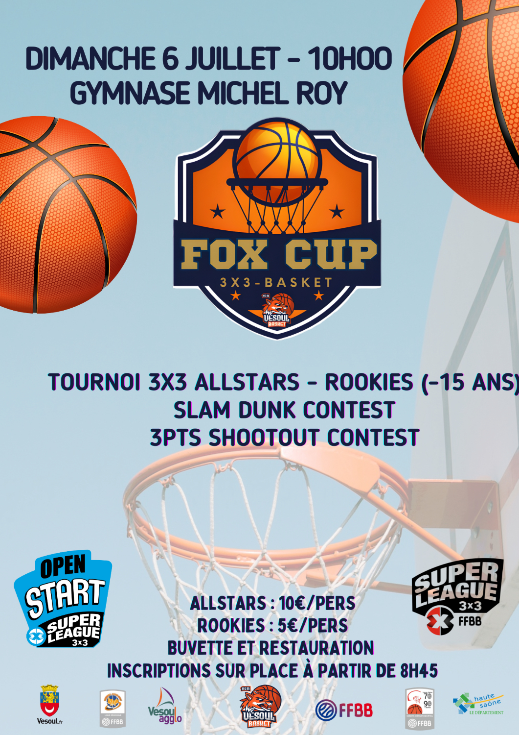 Colorful Modern Bold Basketball Tournament Poster - 1