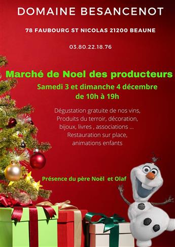 Marché de Noël des producteurs au Domaine Besancenot