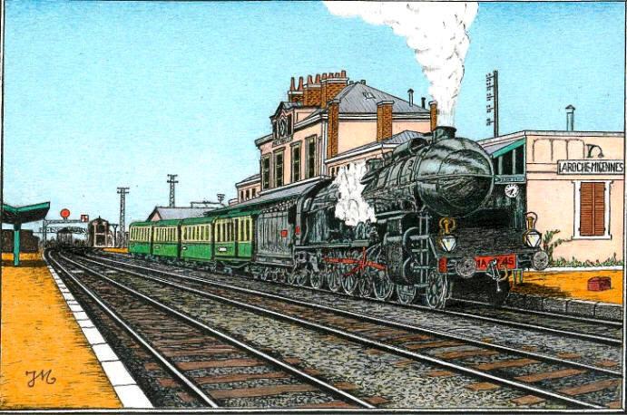 Dessin de la gare de Laroche-Migennes