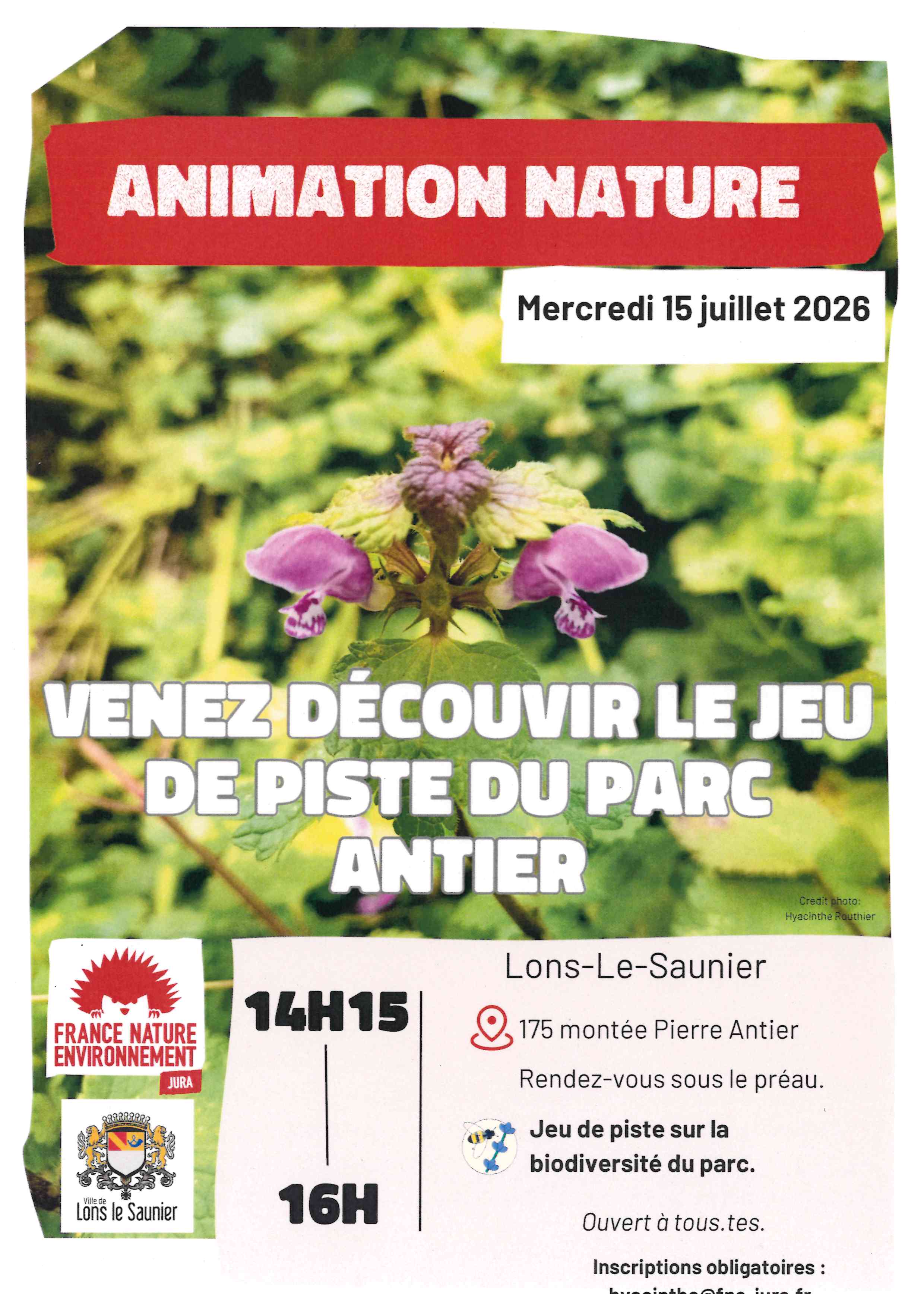 Jeu de piste du Parc Antier