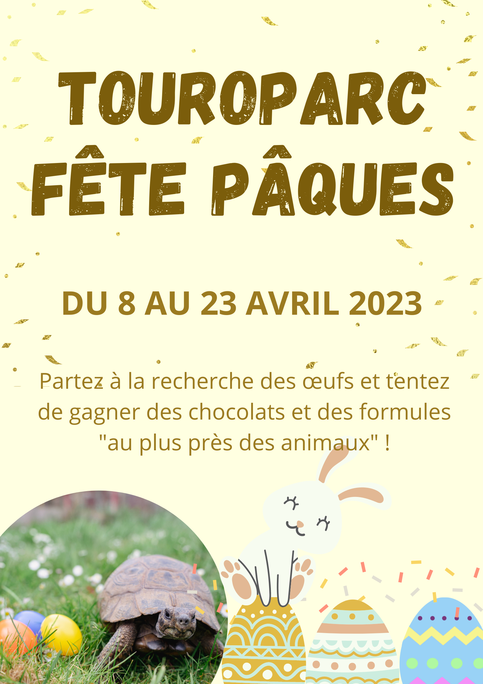 Affiche Touroparc fête Pâques