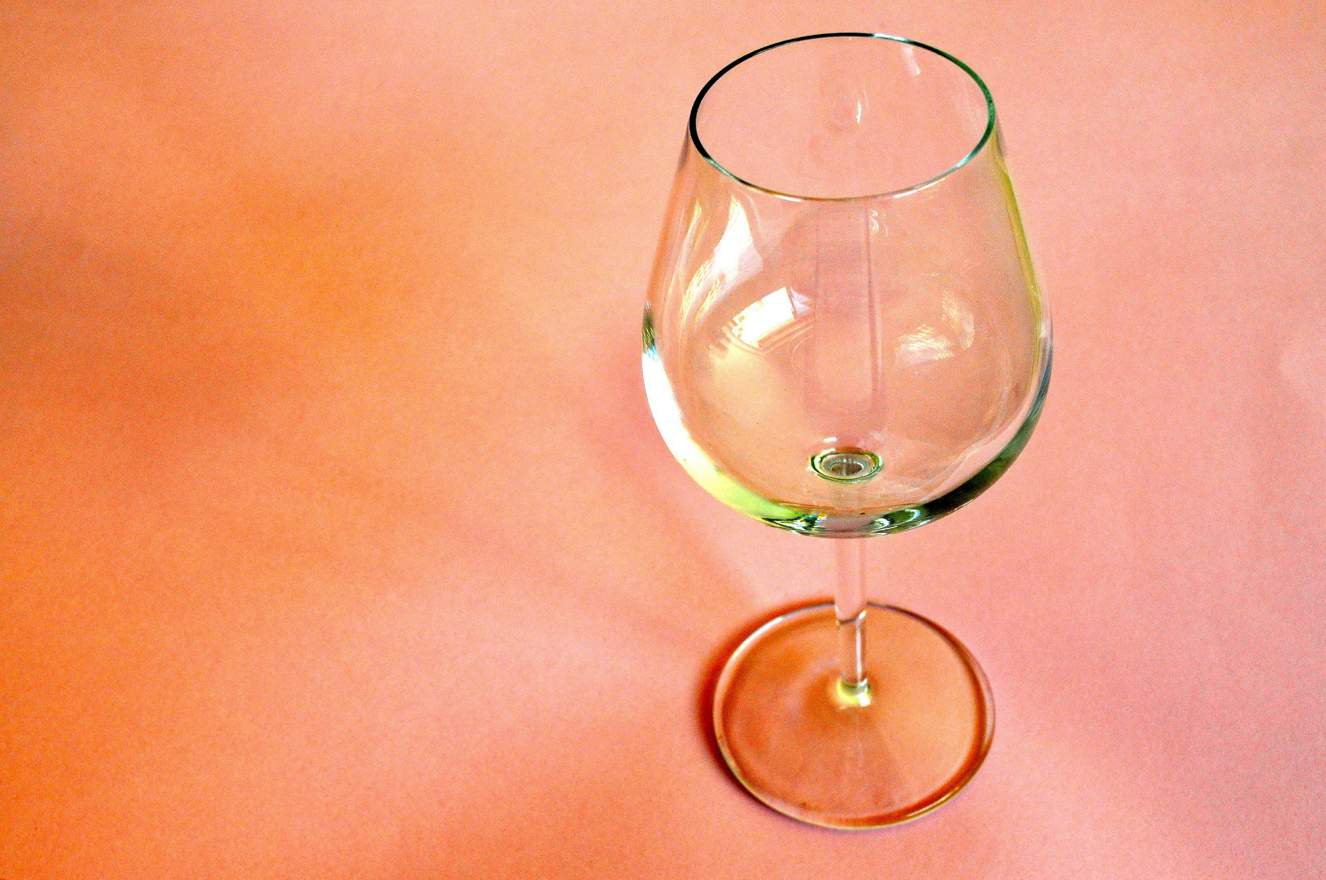 Empty vine glass