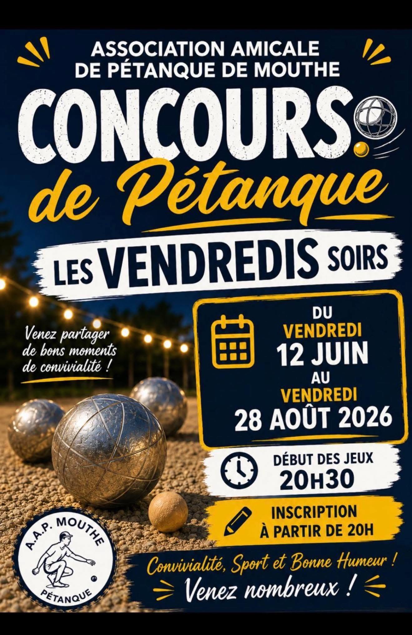 Concours de pétanque doublettes formées