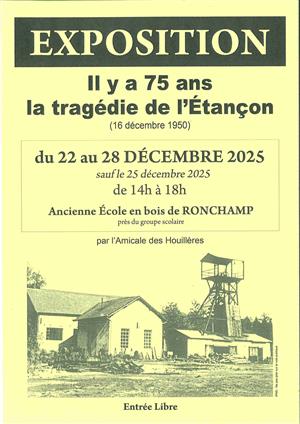 EXPOSITION  "Il y a 75 ans la tragédie de l'Étançon"