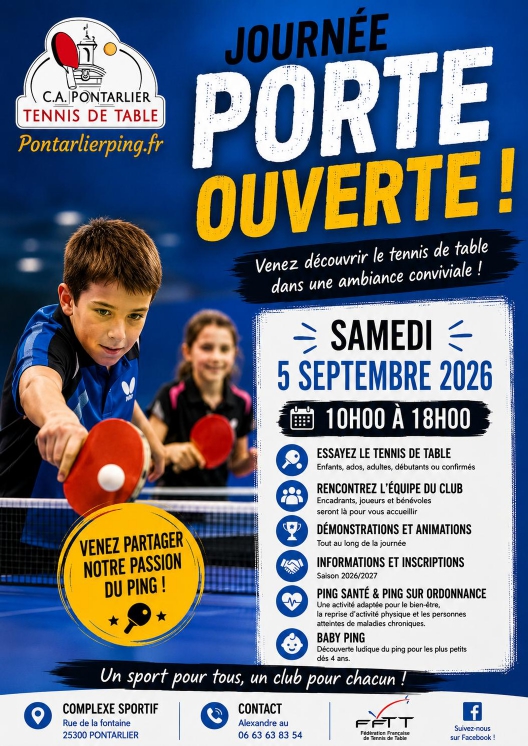 Journée porte ouverte - Tennis de table