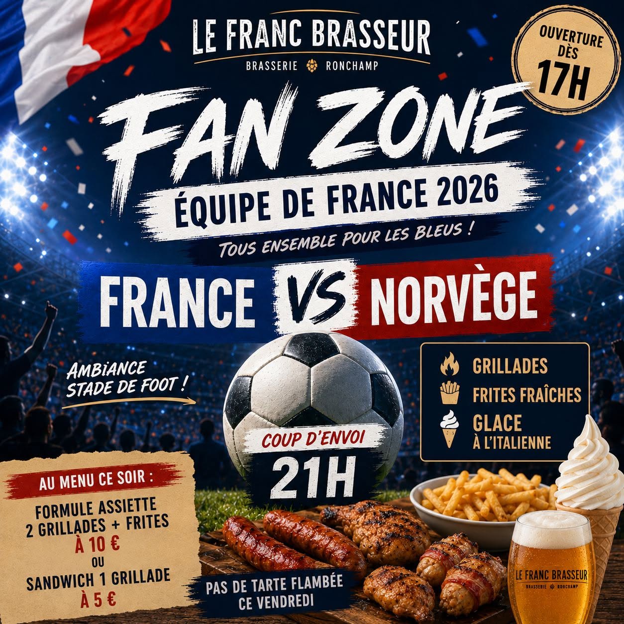 FRANCE / NORVÈGE chez Le Franc Brasseur à Ronchamp