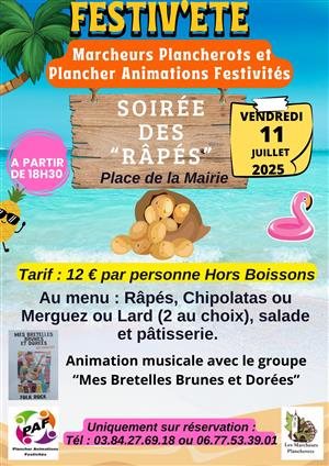 Festiv'été à Plancher-Bas - Soirée des "Râpés"