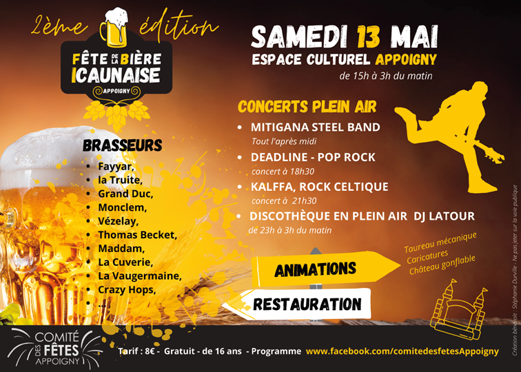 DEUXIÈME ÉDITION DE LA FÊTE DE LA BIÈRE ICAUNAISE