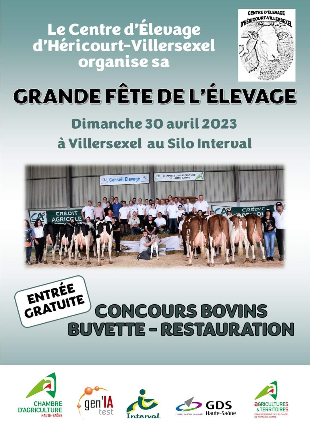 fête de l'élevage 30 avril VILLERSEXEL