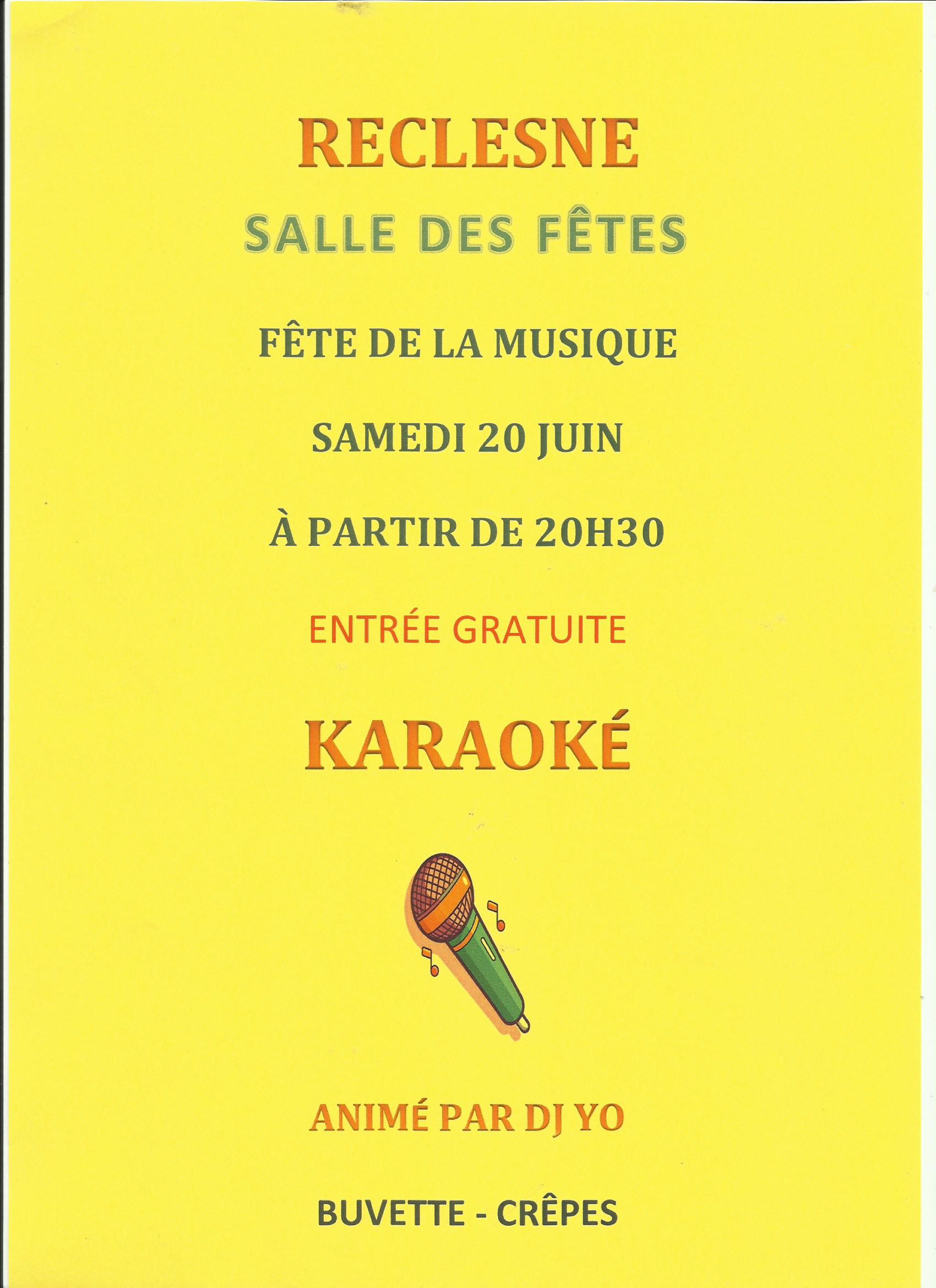 Karaoké à l'occasion de la Fête de La Musique