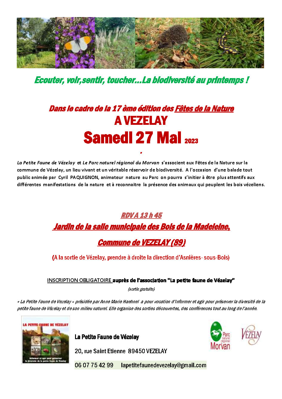 fete de la nature 2023 à Vézelay