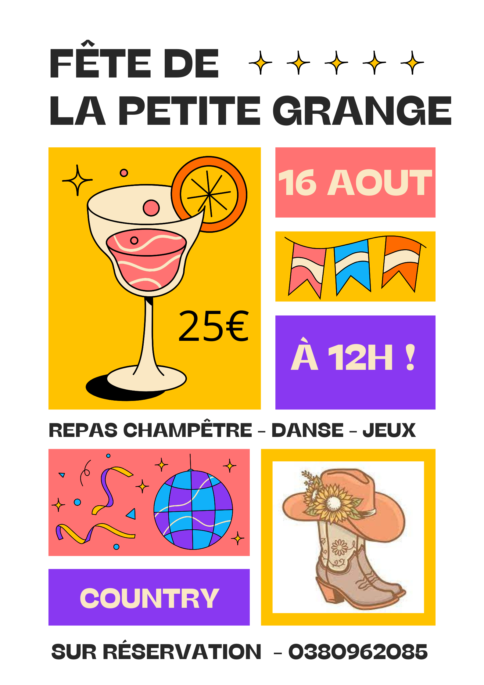 Affiche événement soirée été bar illustration moderne coloré - 1
