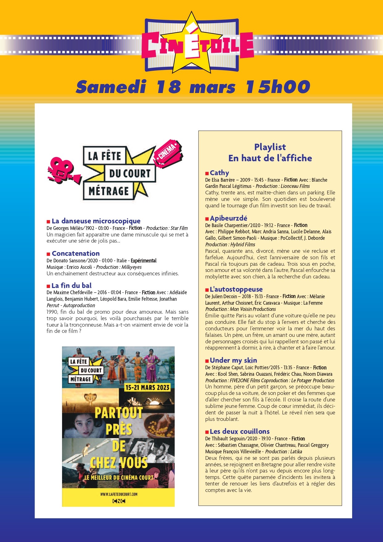 Fête du court métrage