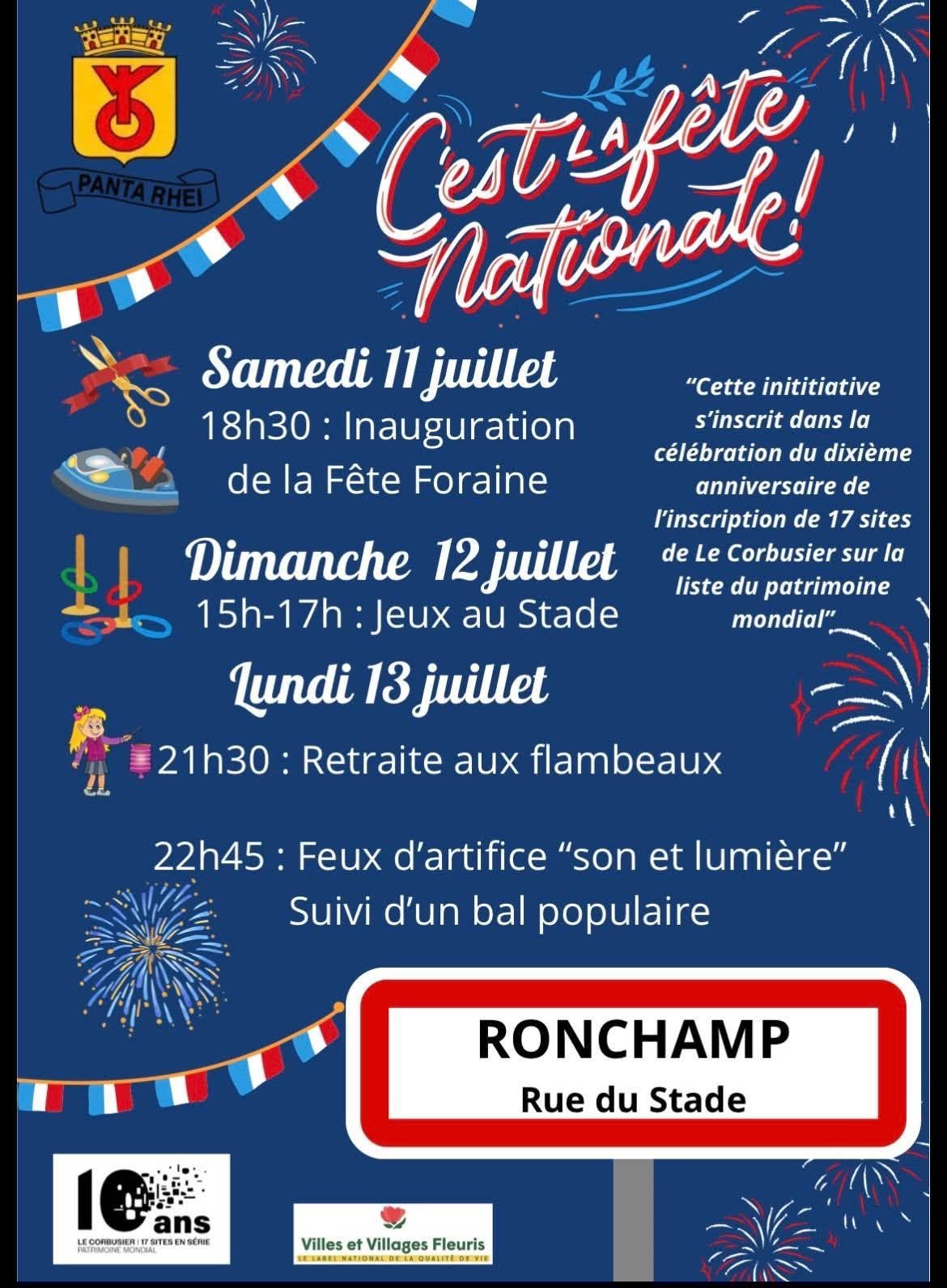 Fête Nationale à Ronchamp