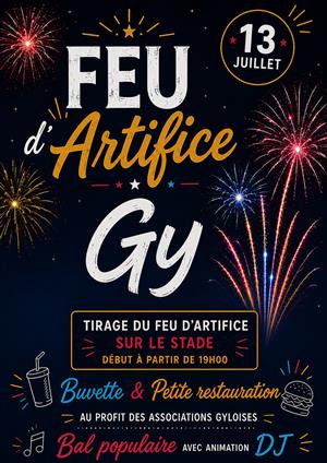 Reporté au 5 septembre - Feu d'artifice à Gy