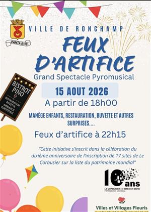 Feux d'artifice à Ronchamp