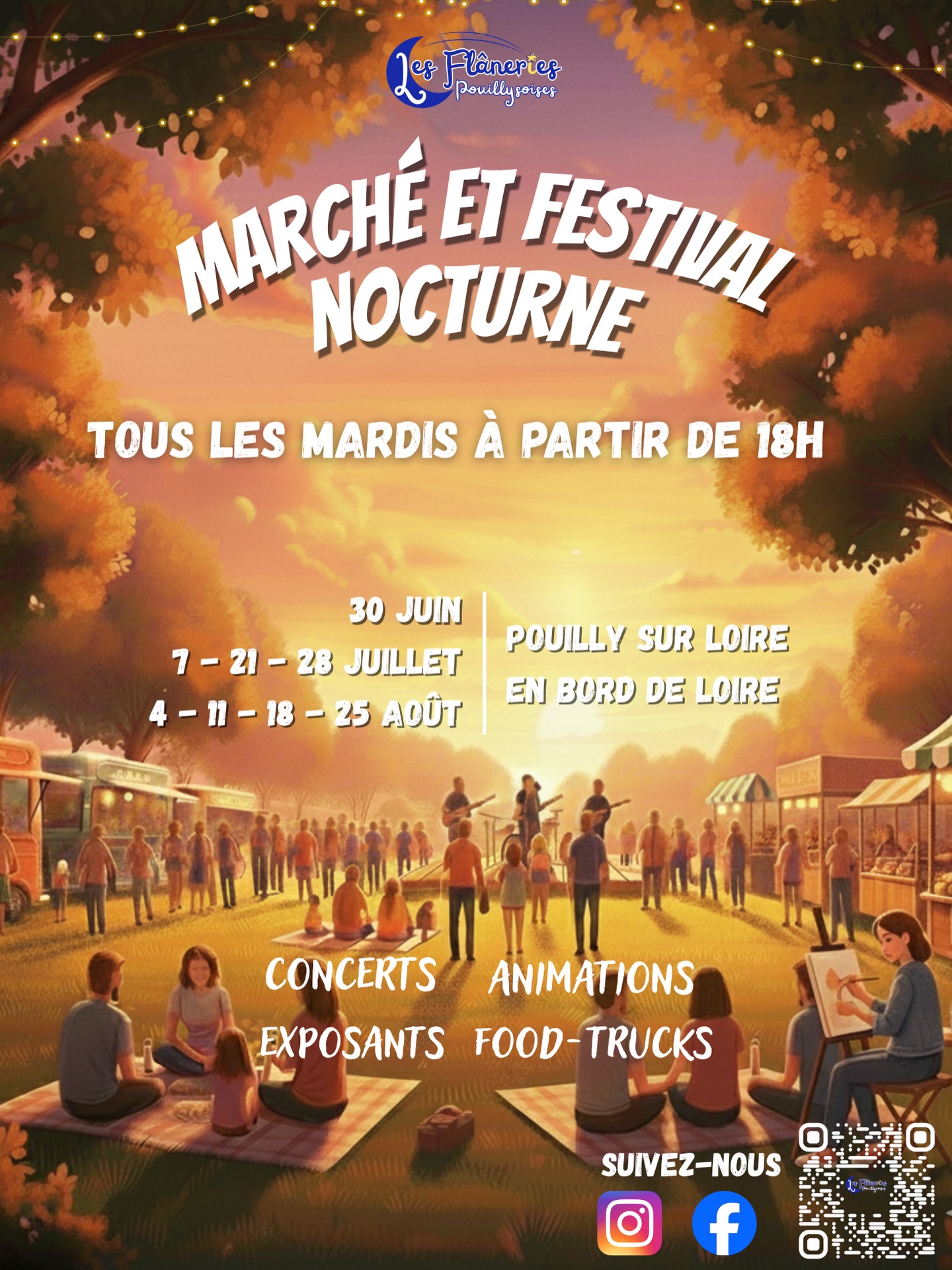 Marché nocturne "Les Flâneries Pouillysoises"